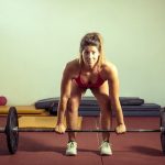 Girl doing weightlifting